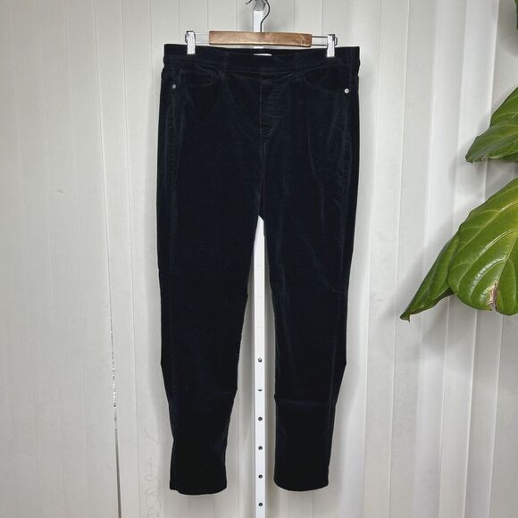 J Jill Corduroy Pants Black Color Pull On Size M - Picture 1 of 7